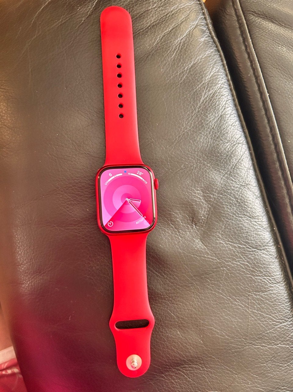 Apple Watch Series 9 45mm GPS + 2 Bandjes, Ophalen of Verzenden, Zo goed als nieuw, Roze, IOS