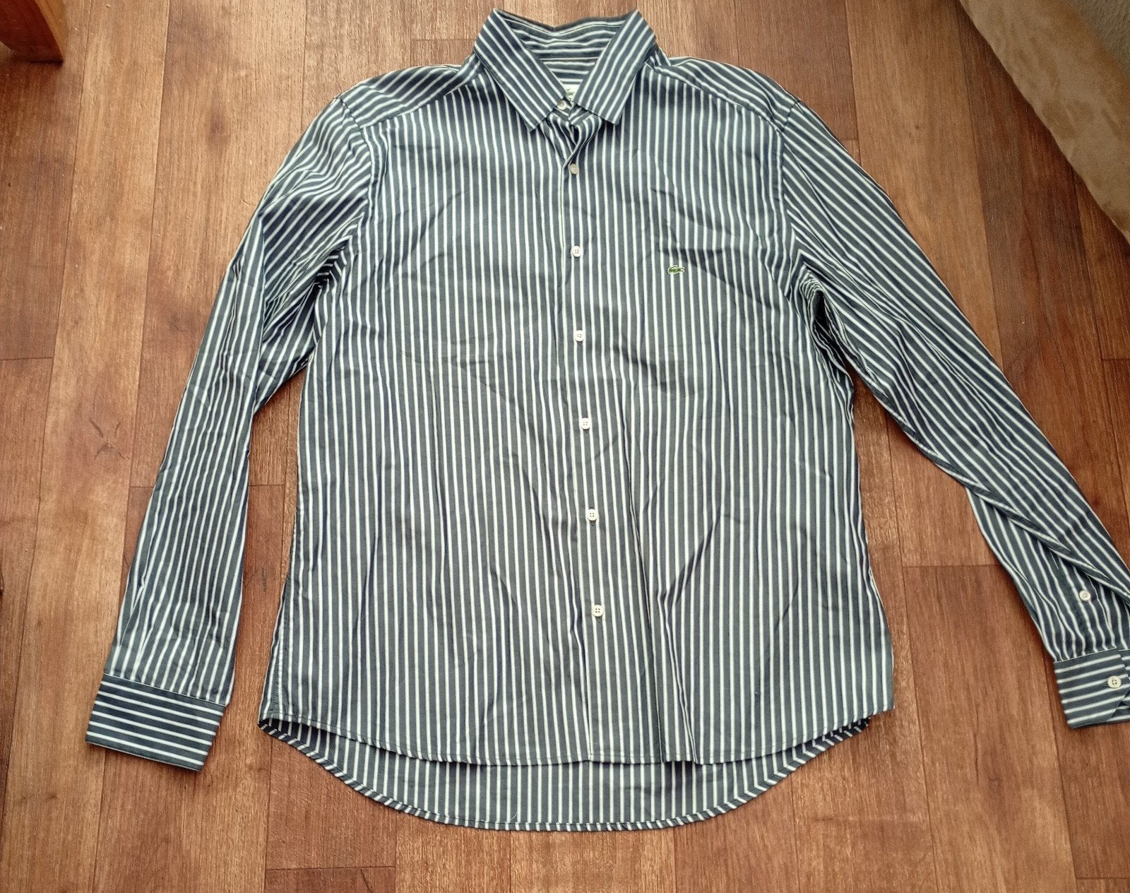 Lacoste blouse maat M, 1x aangehad, Kleding | Heren, Overhemden, Ophalen of Verzenden, Zo goed als nieuw, Blauw