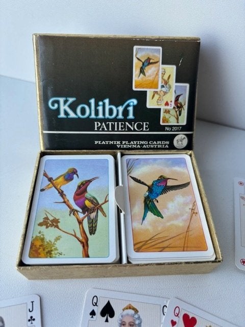 Vintage Piatnik Kolibrie Patience Kaartspel– Nieuwstaat, Ophalen of Verzenden, Zo goed als nieuw