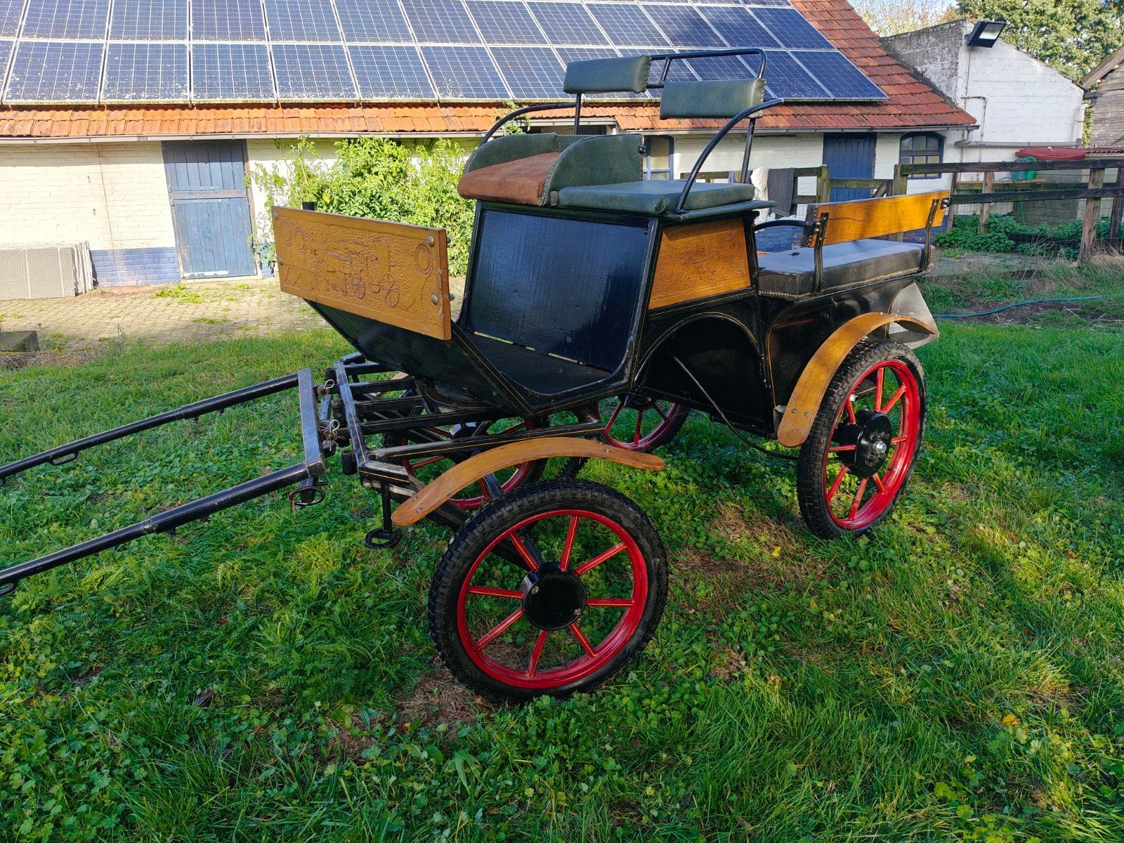 Menwagen, Recreatiewagen, Ponykar voor C-D pony, Dieren en Toebehoren, Zo goed als nieuw, Overige typen, Pony