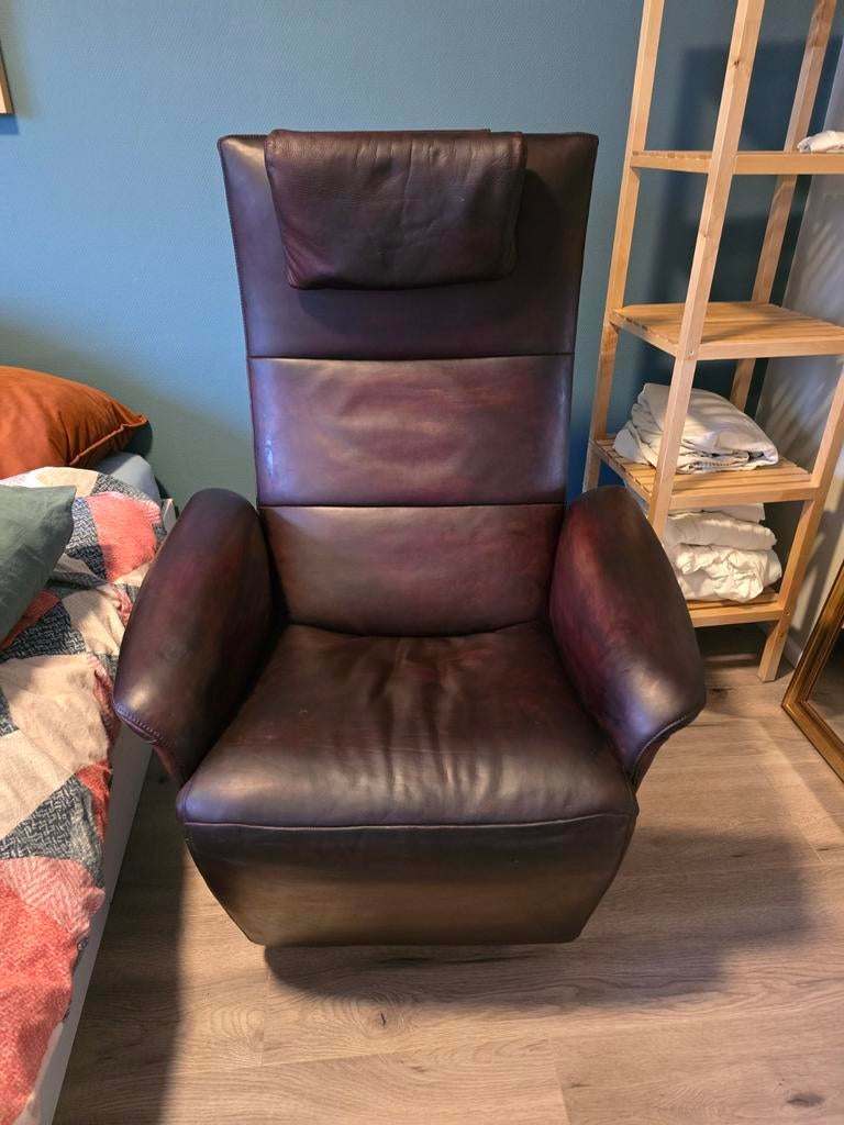 Jori stoel, Relaxzetel, Cozy Ghos, Leren Fauteuil, Ophalen