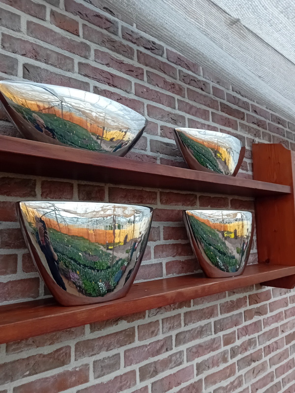 Set van 4 decoratieve potten, Ophalen, Rond