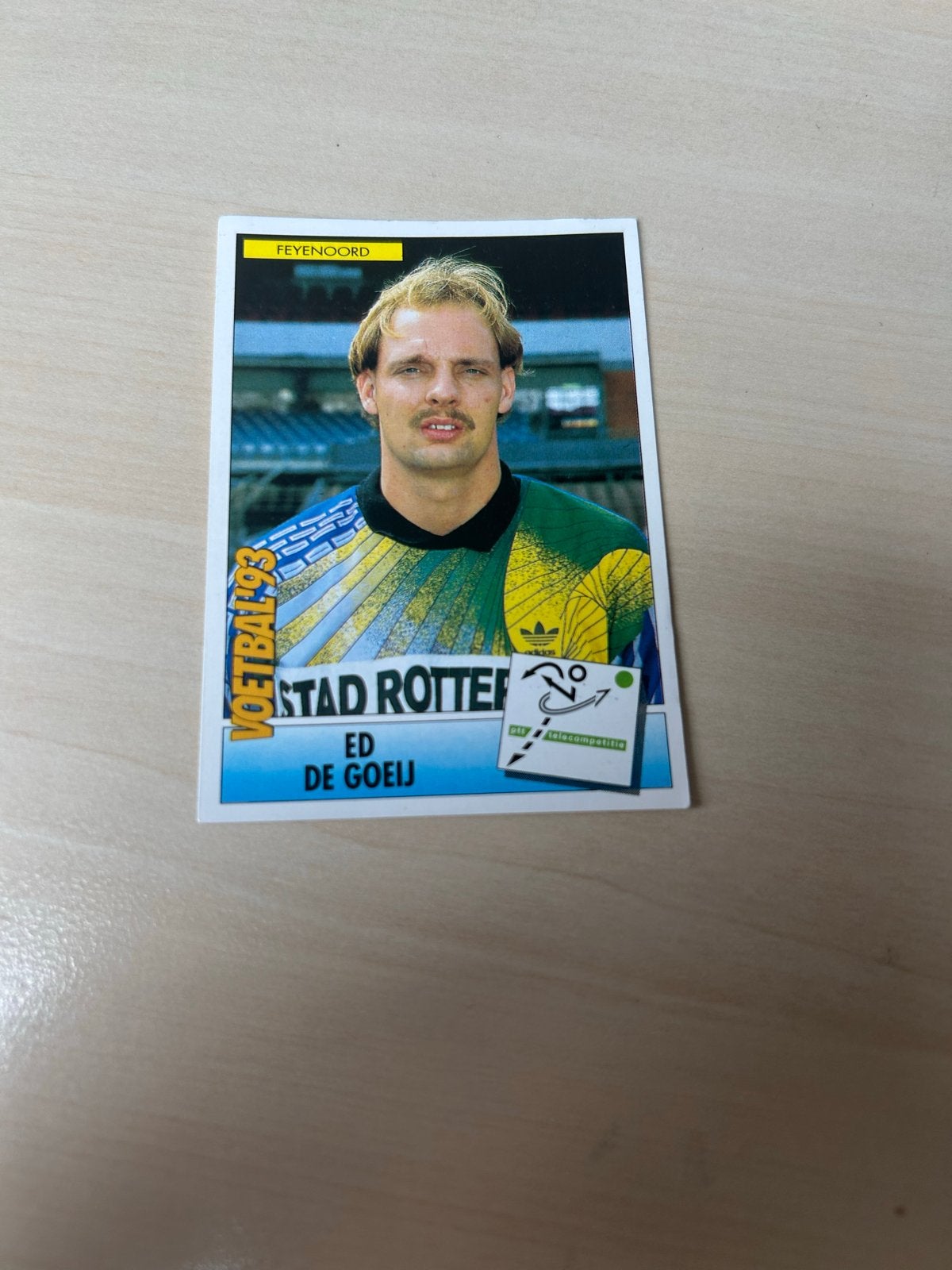 Panini Voetbal '93 Plaatje Ed de Goeij Feyenoord #36, Ophalen of Verzenden, Zo goed als nieuw, Sticker