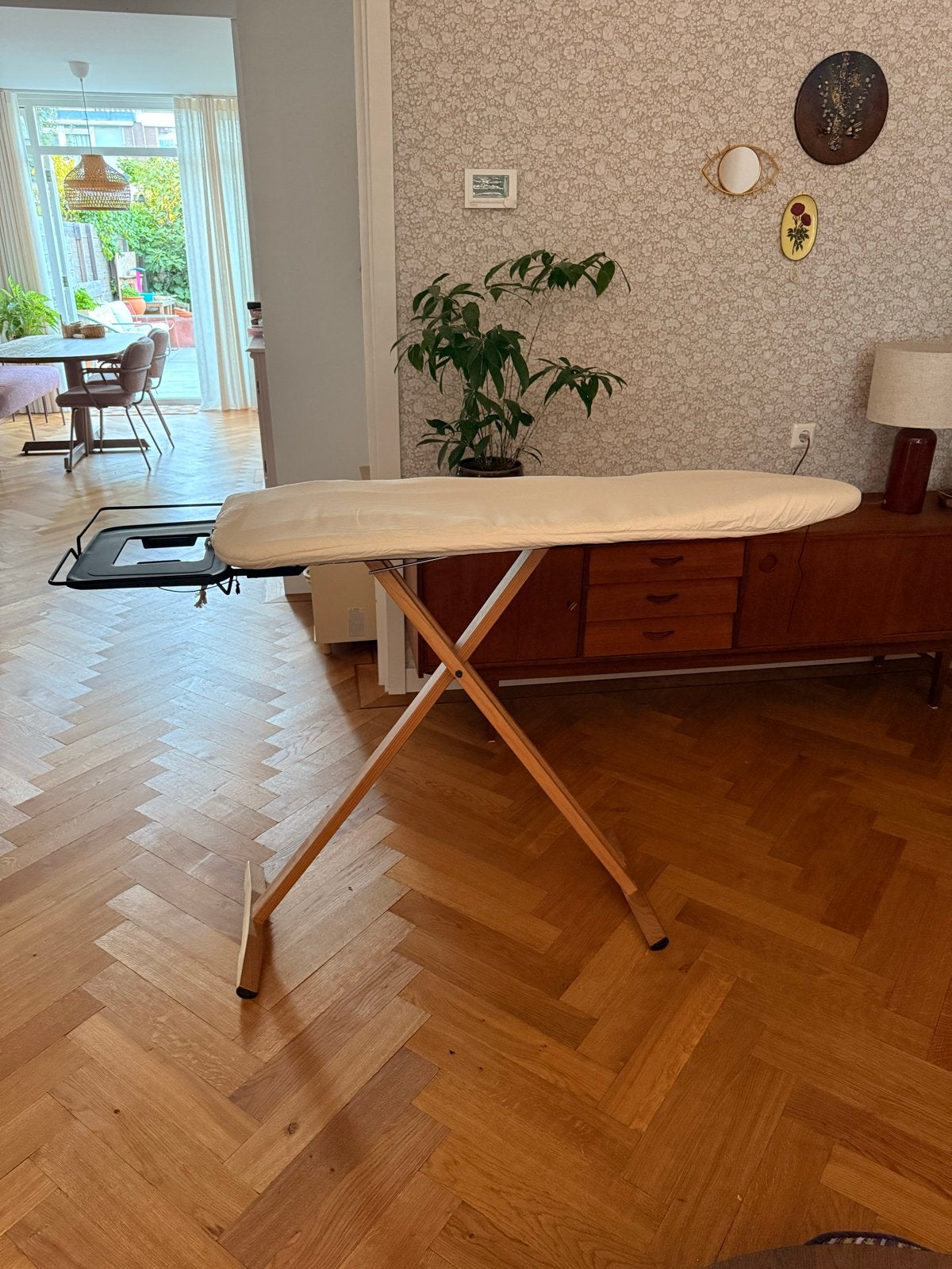 Houten en metalen strijkplank - Zara Home, Ophalen, Zo goed als nieuw, Strijkijzer met snoer
