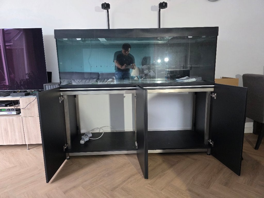 Aquarium met RVS meubel circa 500liter, Ophalen, Gebruikt