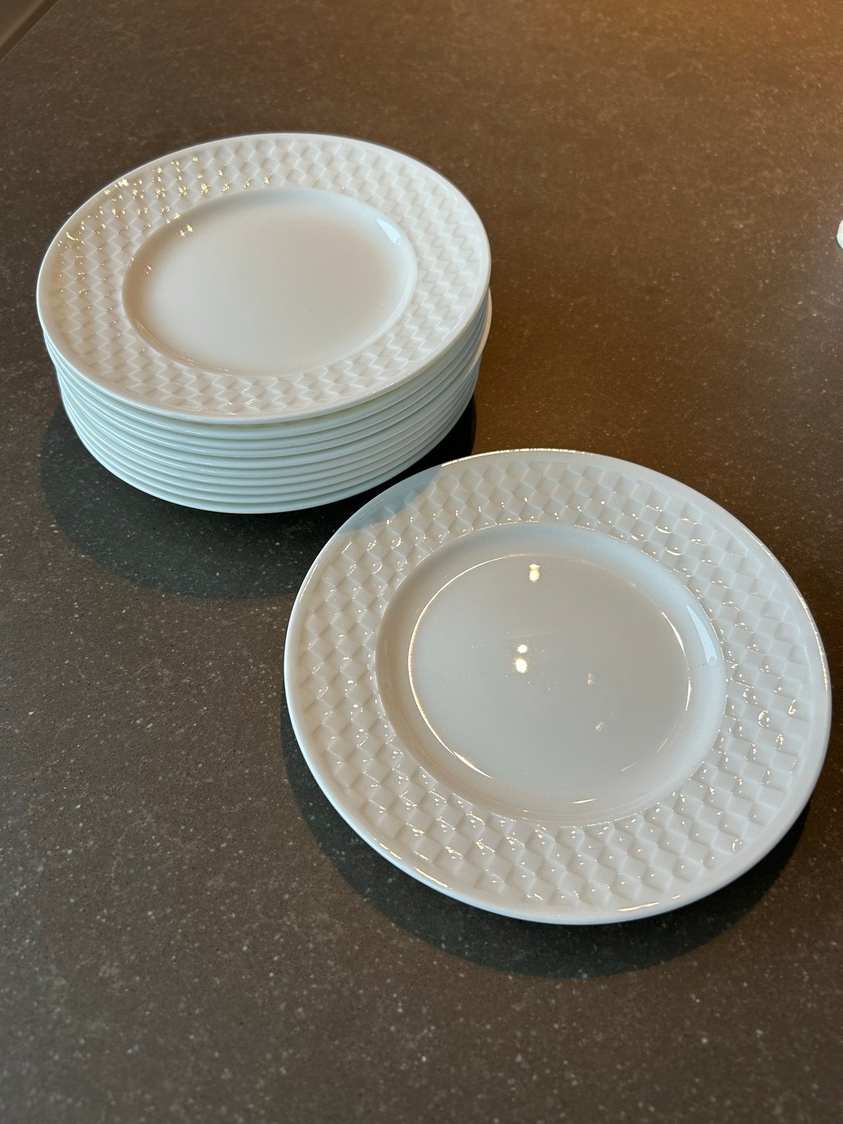 11x Wedgwood Night and Day borden - 15,5 cm, Ophalen, Zo goed als nieuw, Bord(en), Modern