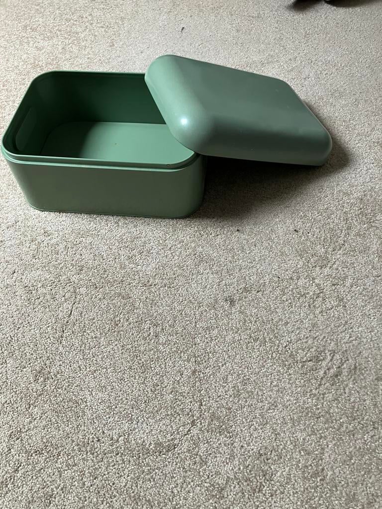 IKEA SNITTA Opbergdoos met deksel - Groen, Ophalen of Verzenden, Gebruikt, Kunststof, Minder dan 50 cm