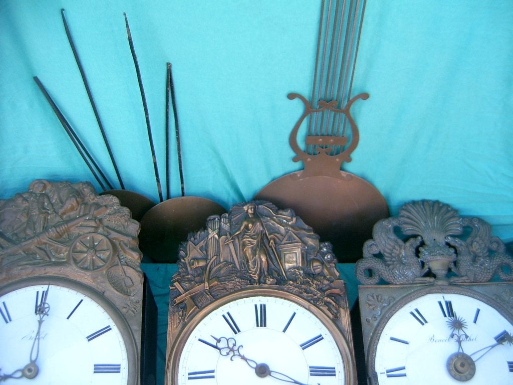 3 Comtoise klokken een koop, Ophalen