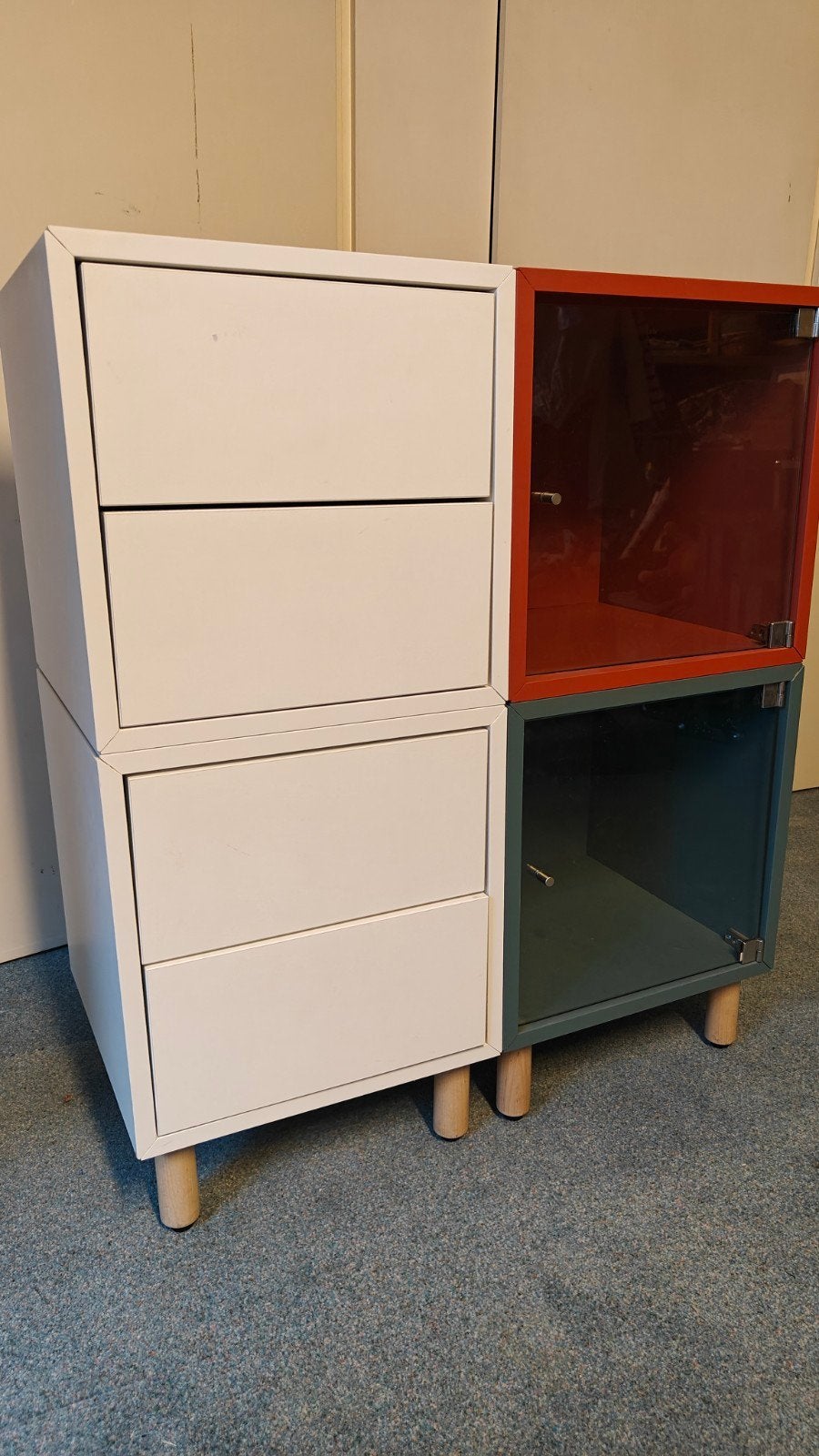 Ikea Eket kast met lades en vitrinekasten, Ophalen, Gebruikt