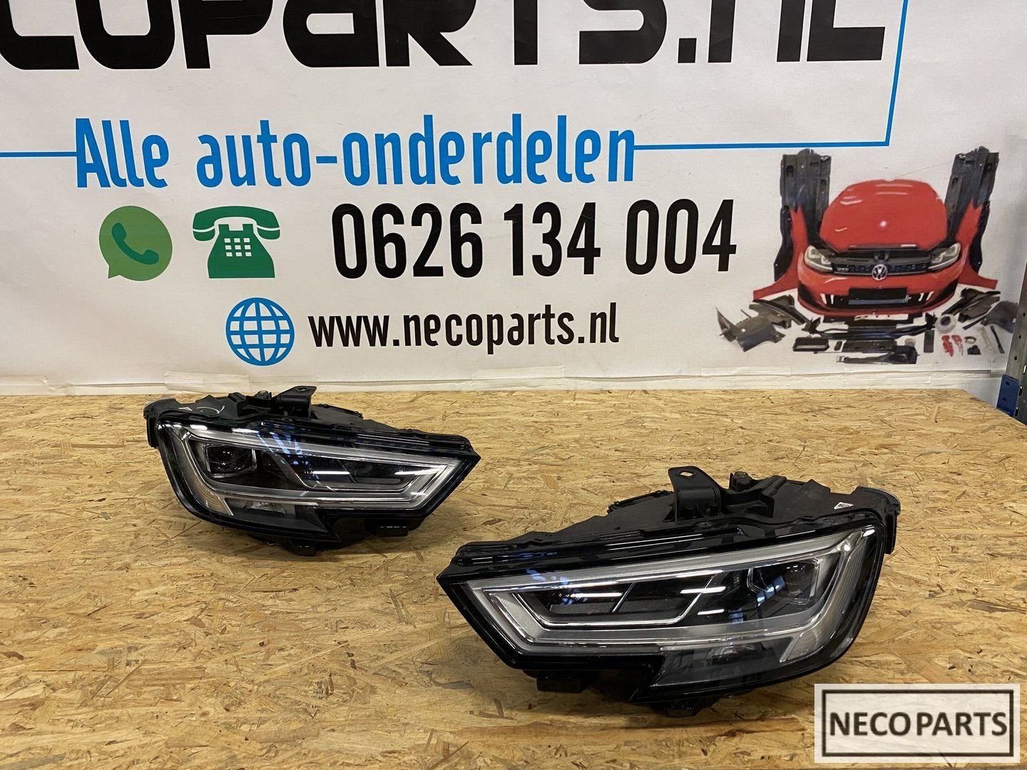 AUDI A3 8V FACELIFT VOL LED KOPLAMP 8V0941033C 8V0941034C, Gebruikt, -, -, -