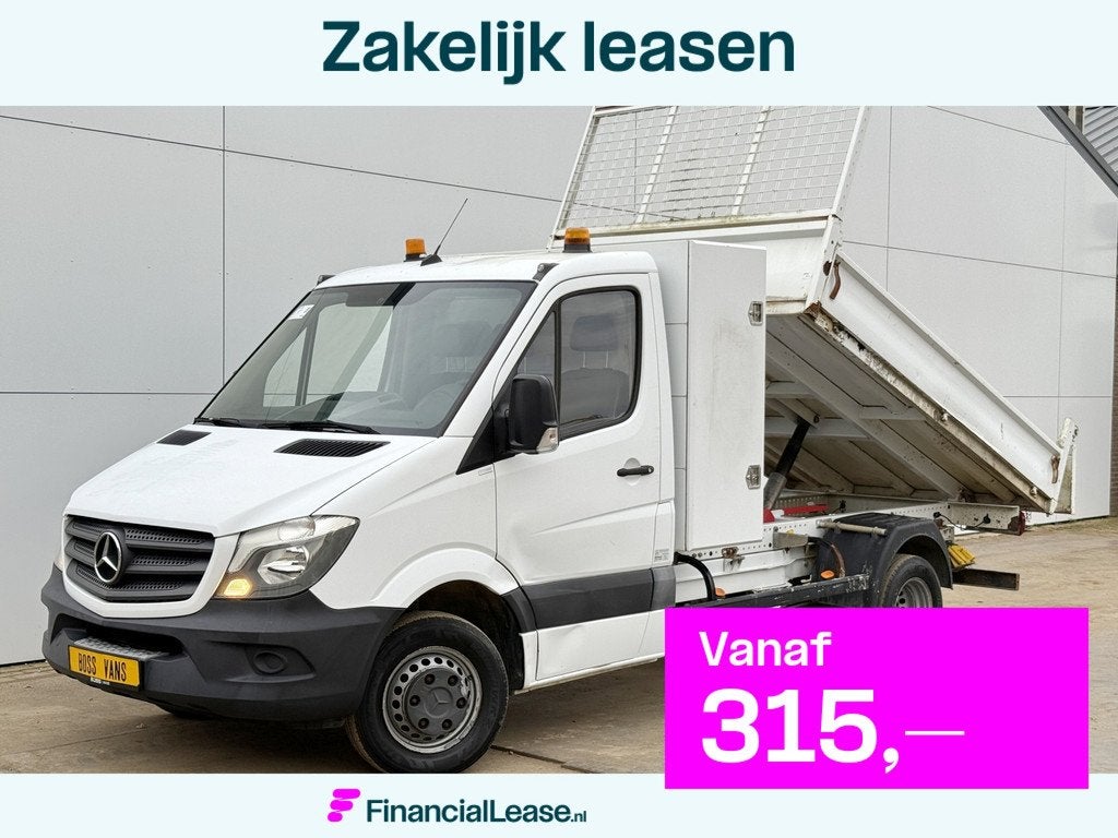 Mercedes-Benz Sprinter 514 2.2 CDI Kipper Open Laadbak Dubbe, Achterwielaandrijving, Gebruikt, Wit, Mercedes-Benz