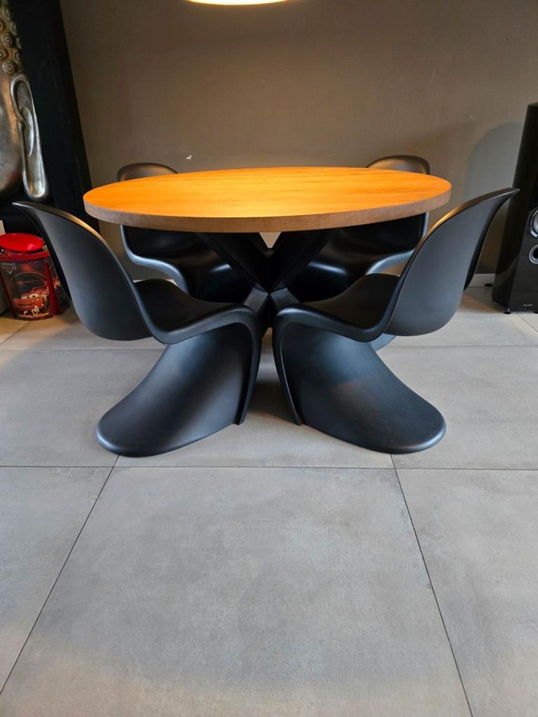 Prachtige set van 4 Verner Panton S Chairs in tijdloos zwart, Ophalen, Zwart, Kunststof