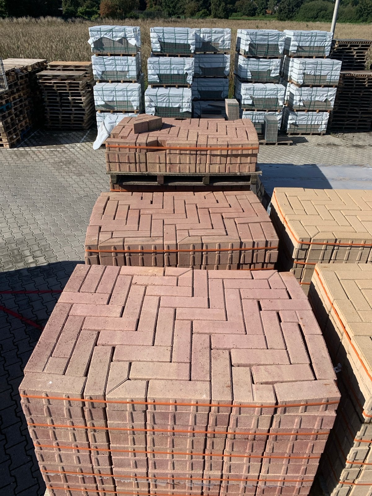 Strackstone Lingeformaat Wijnrood/Oker €19,50/m2 63m2, Klinkers, Nieuw, Ophalen of Verzenden, 10 m² of meer