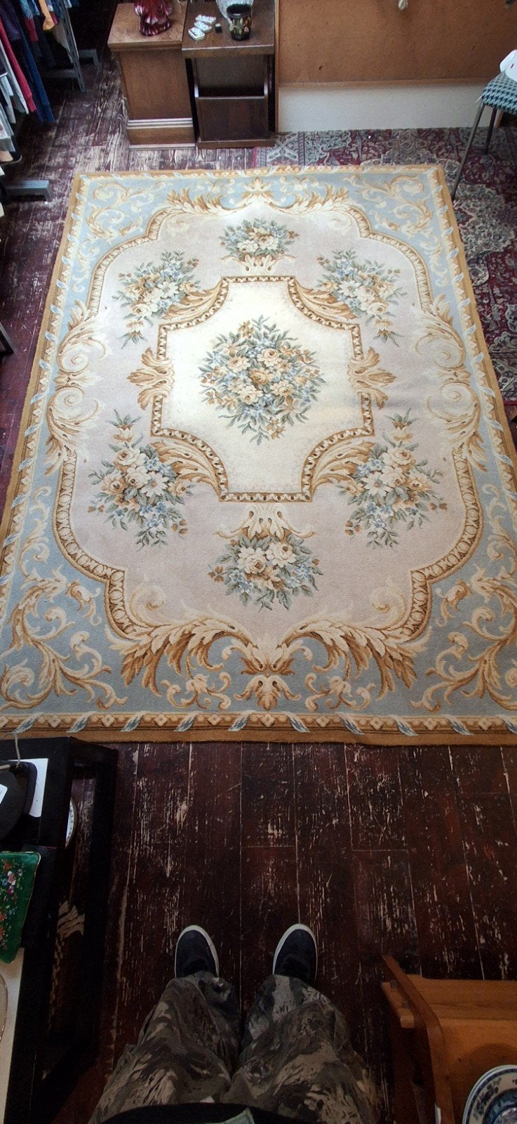 Groot klassiek vloerkleed met bloemmotief, Ophalen, Gebruikt, Klassiek, Barok, Bloemmotief, 150 tot 200 cm