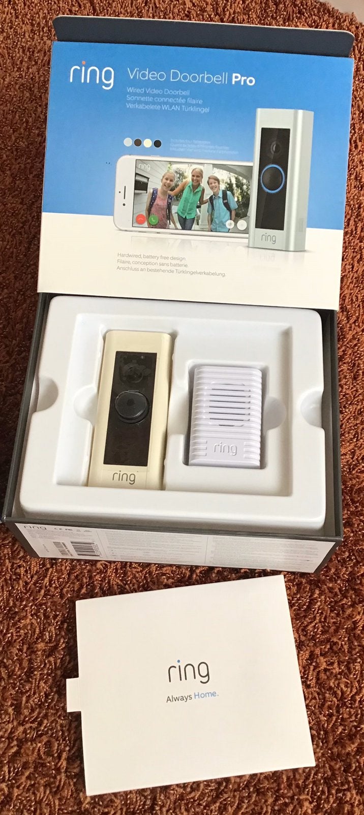 Ring vvideo deurbel pro 2de generatie met chime huisbel, Huis en Inrichting, Ophalen of Verzenden, Zo goed als nieuw