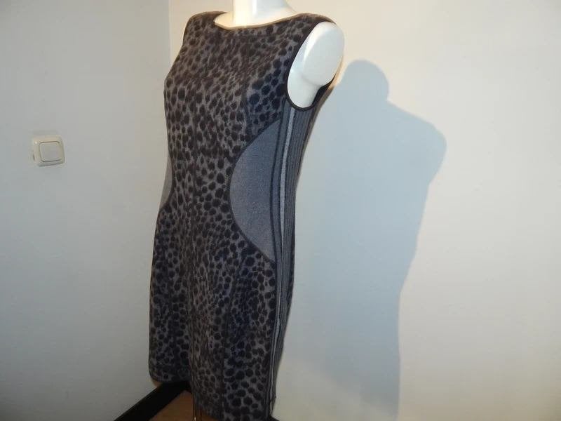 Marccain schuurwollen jurk animal print rits rug N4 40, Maat 38/40 (M), Verzenden, Zo goed als nieuw, Knielengte