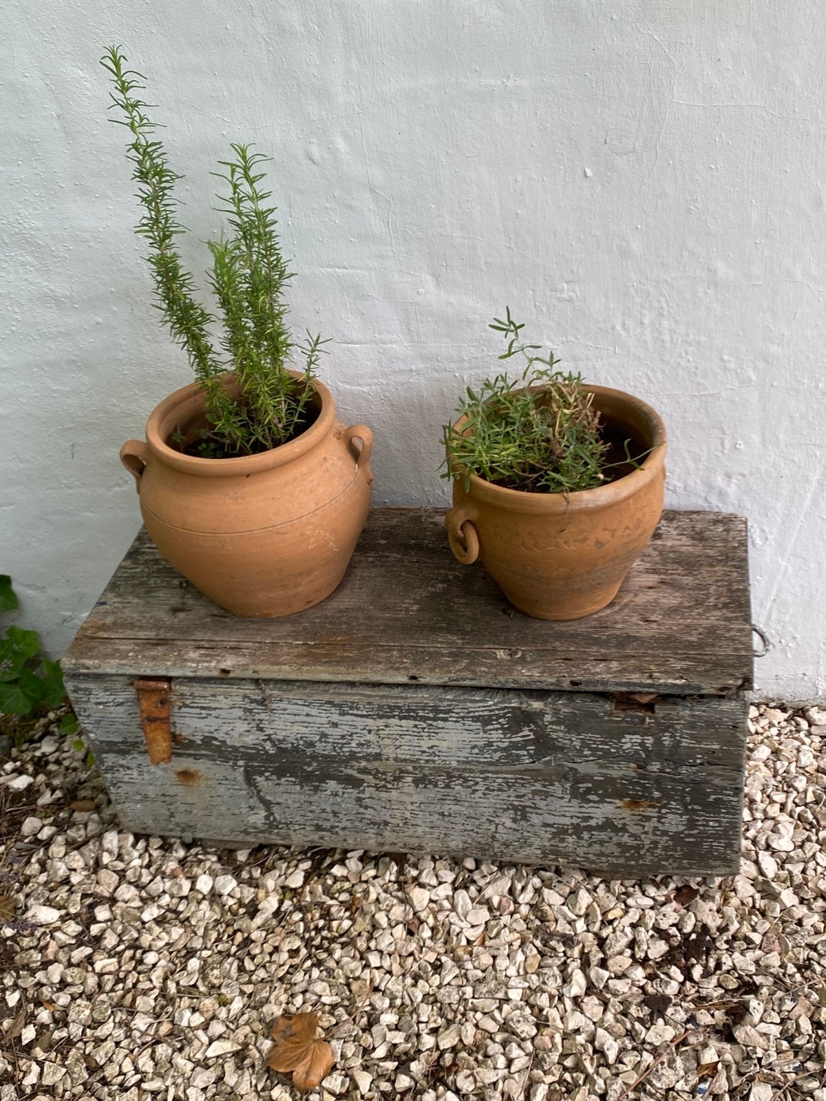 Oude vintage houten kist, Tuin en Terras, Gebruikt, Rond, Ophalen of Verzenden, Tuin