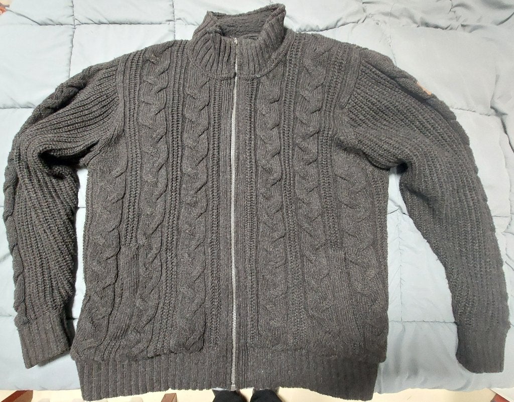 Grijs gebreid dik warm vest kabeltrui Human Nature maat XXXL, Kleding | Dames, Truien en Vesten, Maat 46/48 (XL) of groter, Ophalen of Verzenden