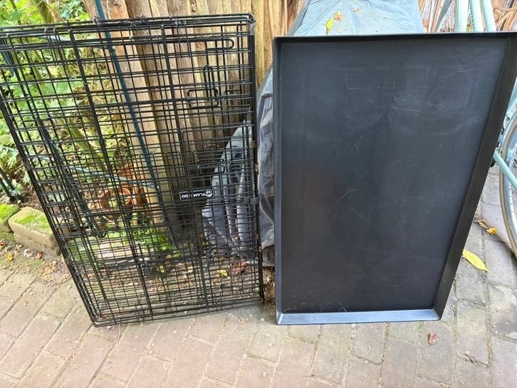 91 x 56 x 63. , bench, zwart, Ophalen, Gebruikt