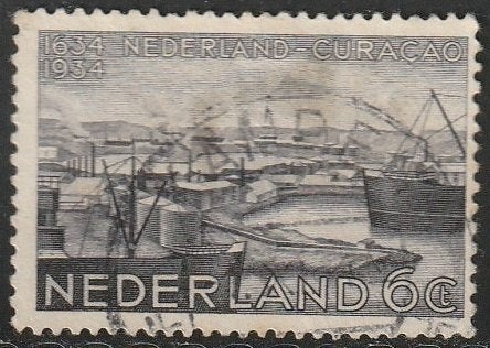 Nederland 1934 267 Curacao, Gest Kampen, Postzegels en Munten, Ophalen of Verzenden, T/m 1940, Gestempeld