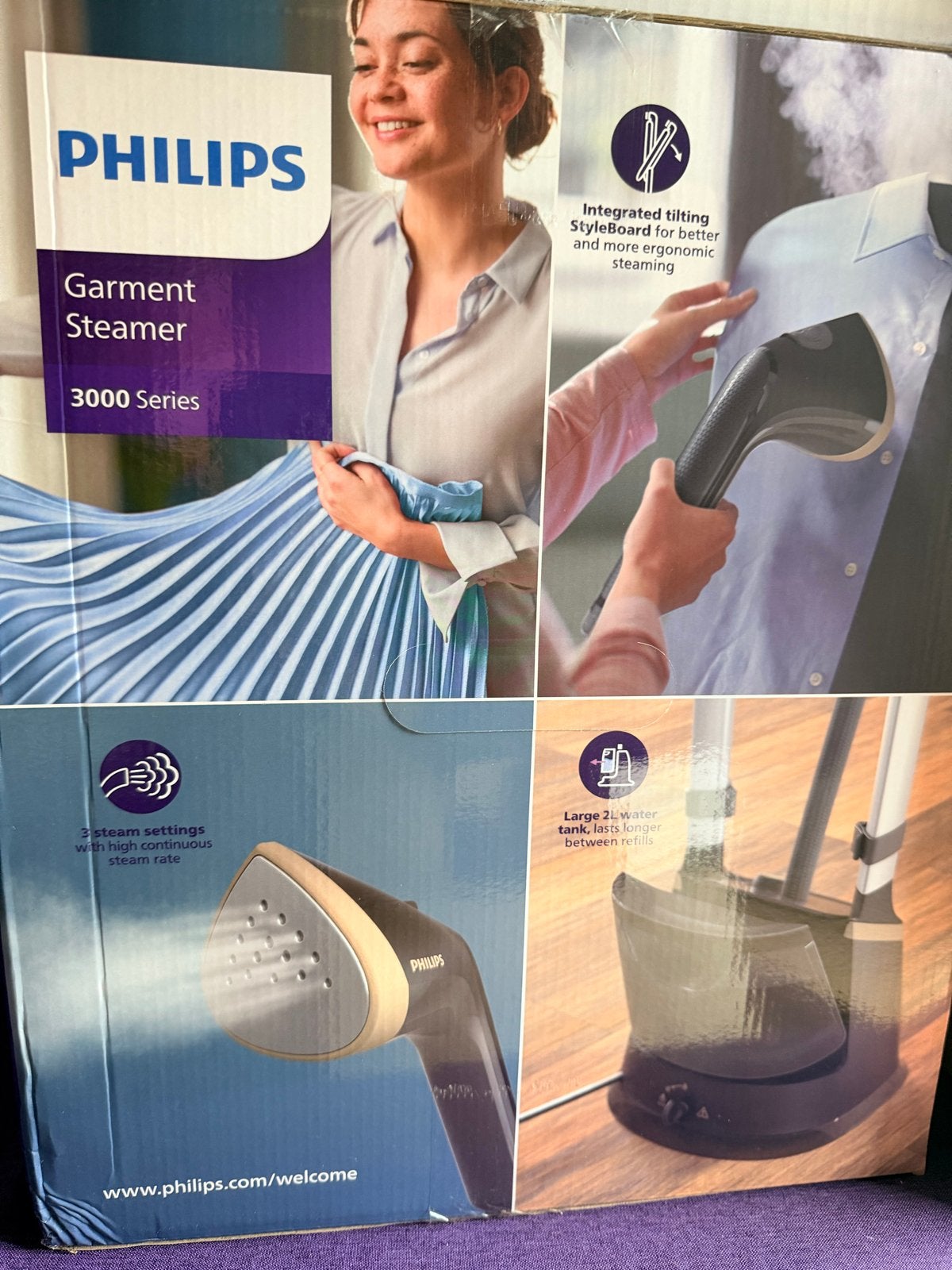 Philips Garment Steamer 3000 Series met MyEssence, Witgoed en Apparatuur, Ophalen of Verzenden, Nieuw, Strijkijzer met snoer