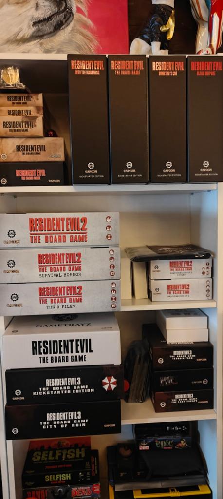 Resident Evil the board game 1, 2 en 3 compleet, Ophalen of Verzenden, Zo goed als nieuw