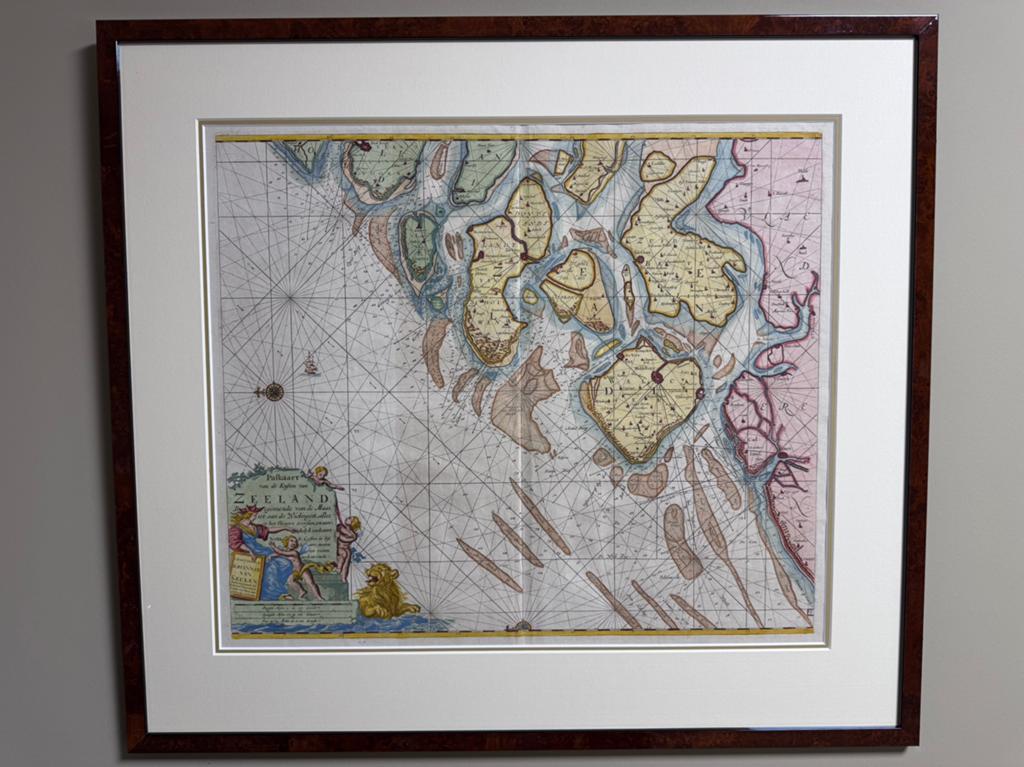 Originele kopergravure zeekaart Van Keulen ca. 1704 Zeeland, Ophalen