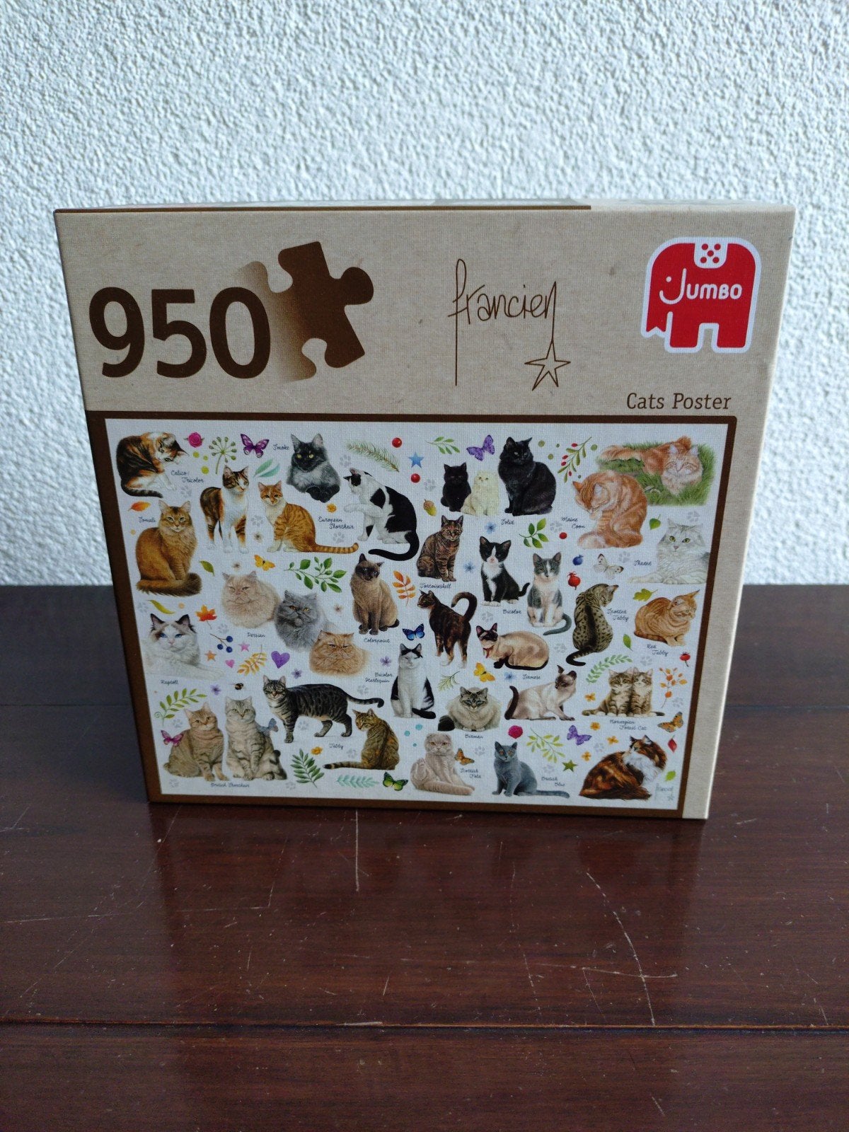 Jumbo Francien's Katten Poster Legpuzzel 950 stukjes, Ophalen of Verzenden, 500 t/m 1500 stukjes, Zo goed als nieuw, Legpuzzel