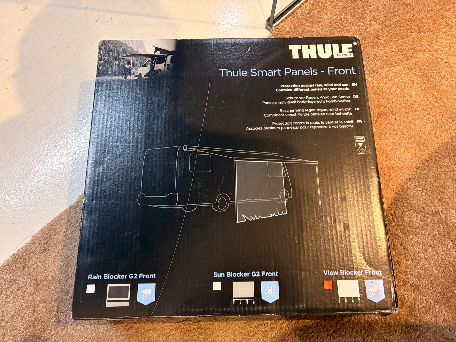 Thule View Blocker Front 4,80 meter – Grijs, Ophalen of Verzenden, Zo goed als nieuw