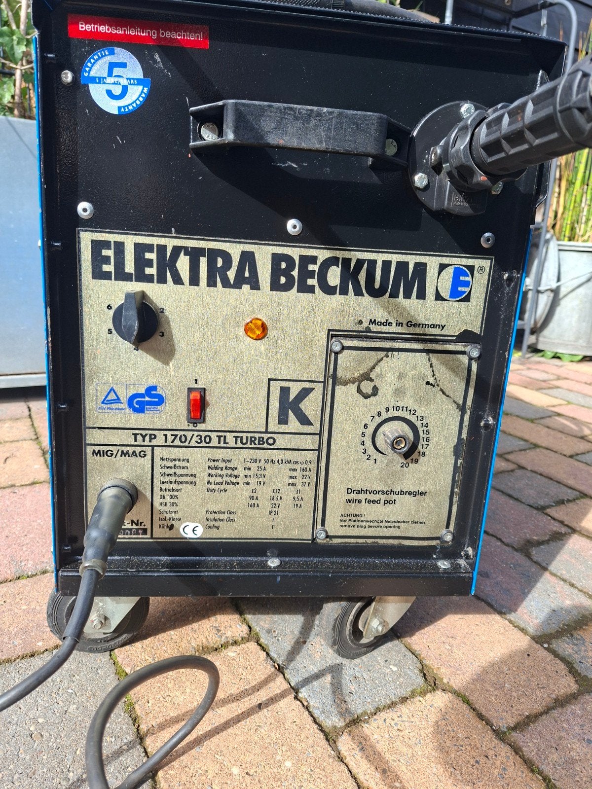 Complete lasapparaat Elektra Beckum Co2 mig mag, Ophalen, Zo goed als nieuw, Co2