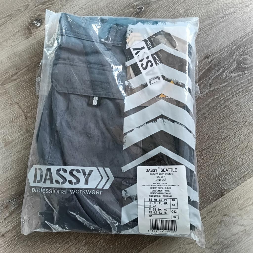Nieuwe werkbroek Dassy Seattle grijs, Tuin en Terras, Werkkleding, Ophalen of Verzenden, Nieuw, Broek