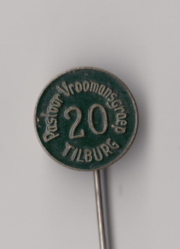 Scouting Tilburg Pastoor Vroomansgroep speldje, Gebruikt, Niet vindbaar, Niet vindbaar, Speldje of Pin