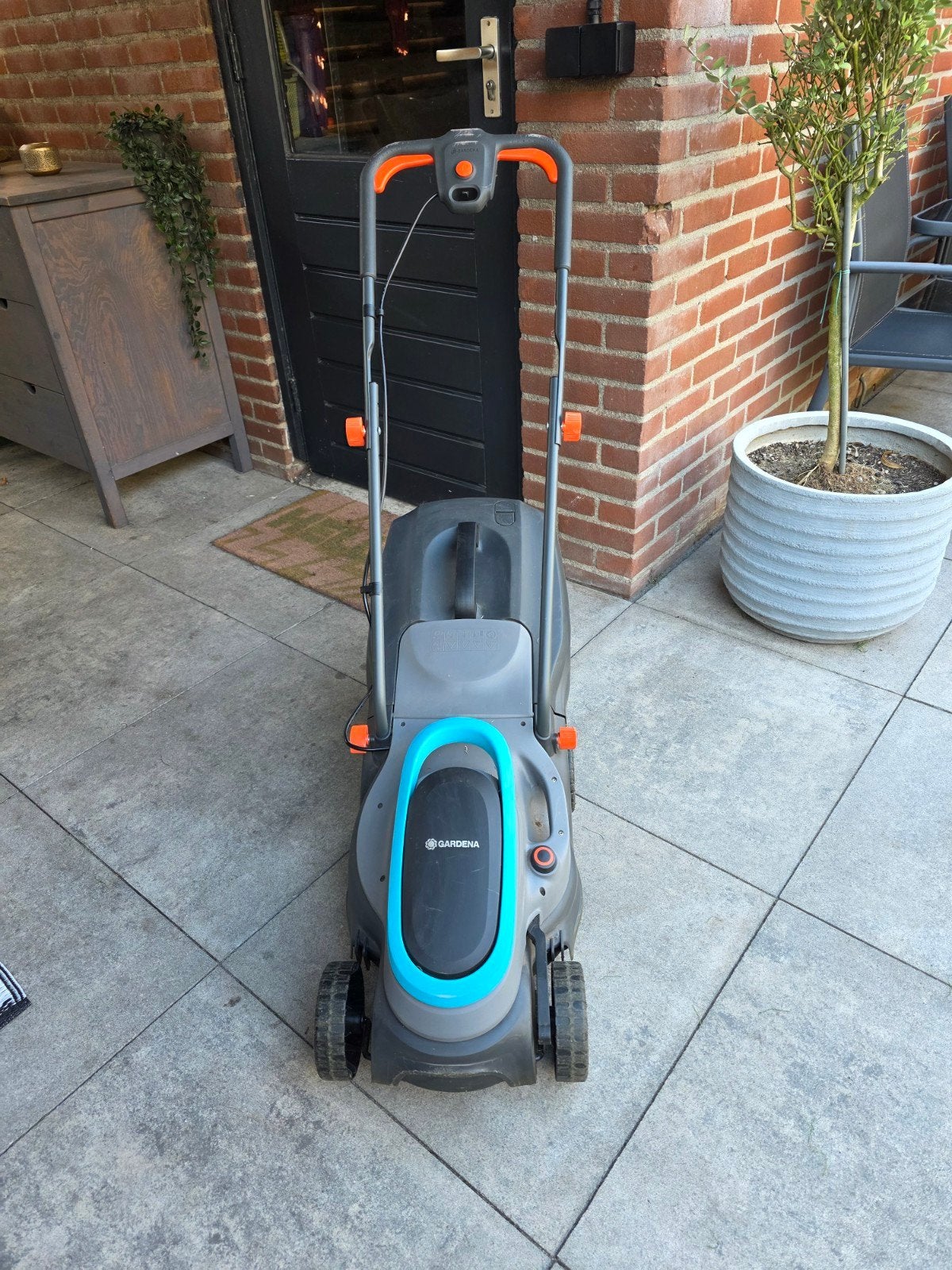 Gardena PowerMax elektrische grasmaaier 30L, Ophalen, Cirkelmaaier, Gebruikt, Elektrische grasmaaier