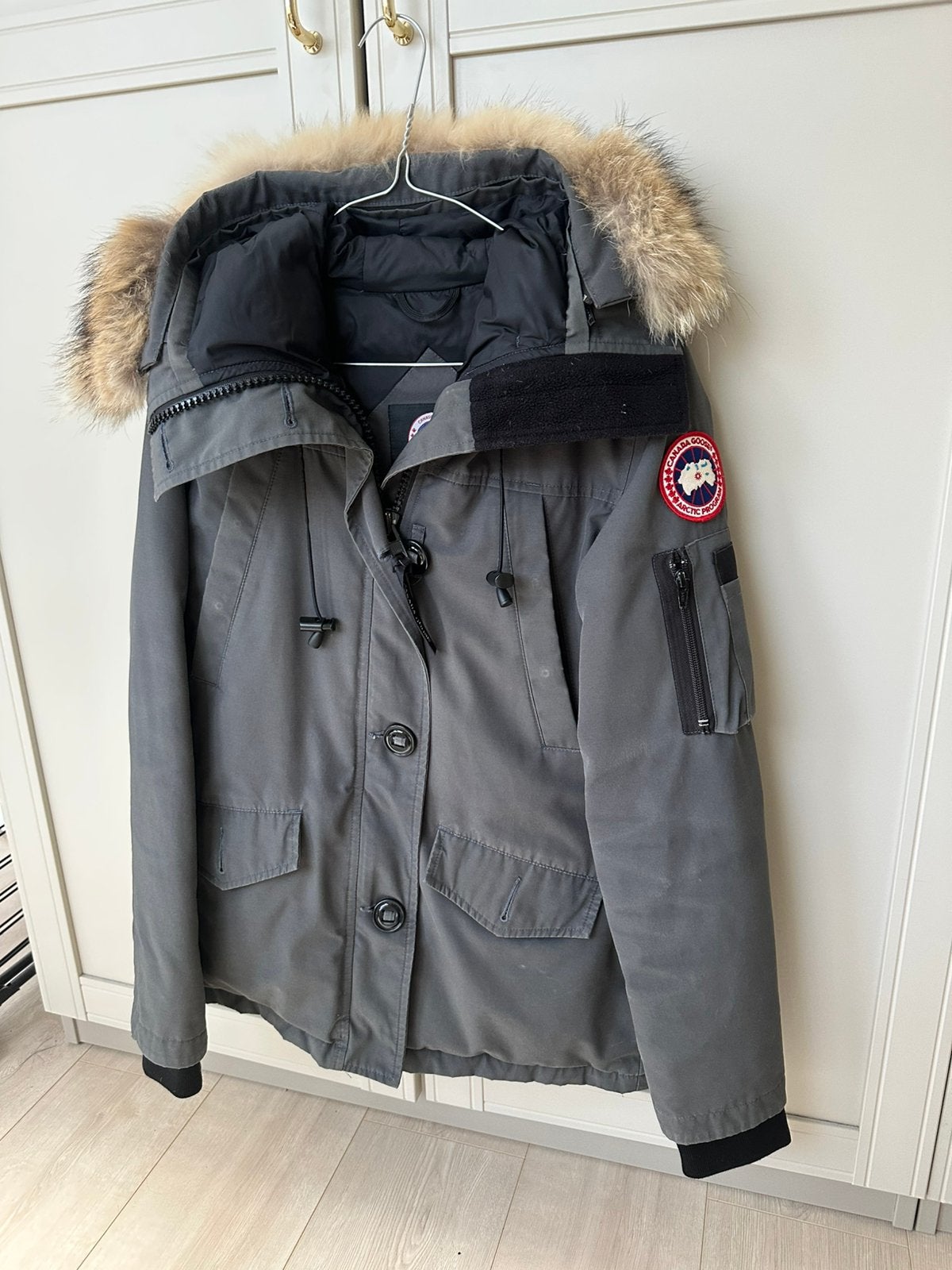 CANADA GOOSE winterjas grijs, Ophalen, Gedragen, Maat 36 (S), Grijs