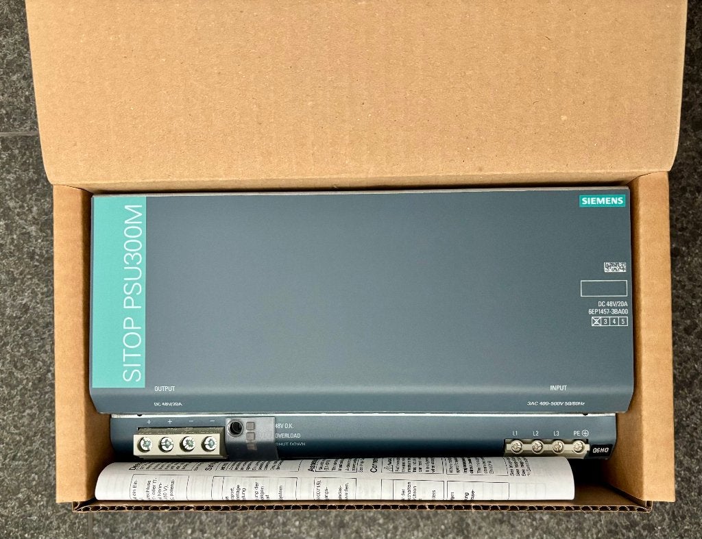 SIEMENS - Simatic - 48 VDC / 20 A - Voeding - Power Supply, Ophalen of Verzenden, Nieuw