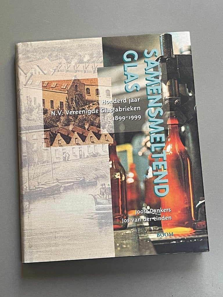 Samensmeltend glas N.V. Vereenigde Glasfabrieken 1899-1999, Ophalen of Verzenden, 20e eeuw of later, Zo goed als nieuw