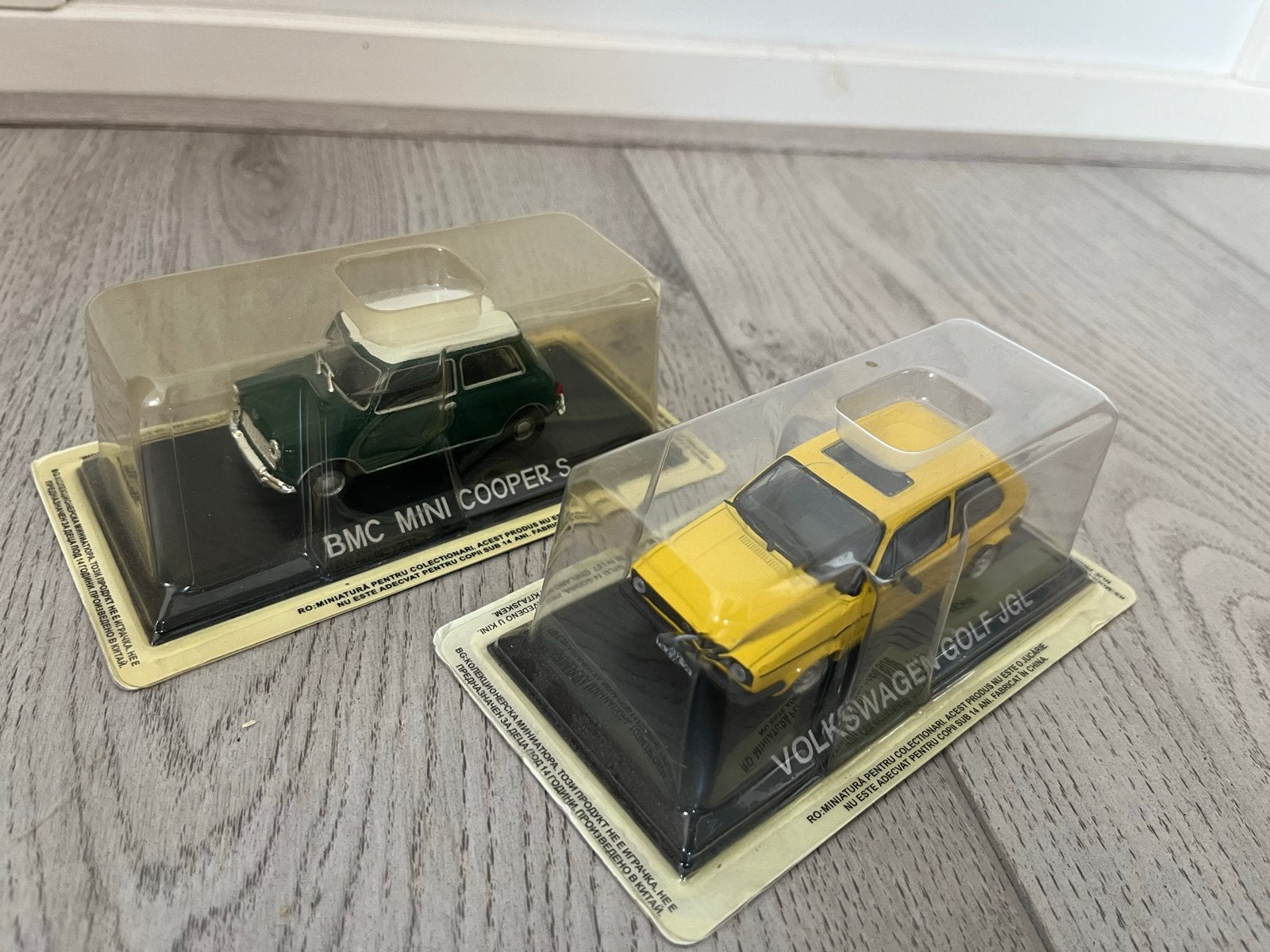 Mini Cooper S & Volkswagen Golf 1 JGL modelauto, Ophalen of Verzenden, Nieuw, Auto, Overige merken