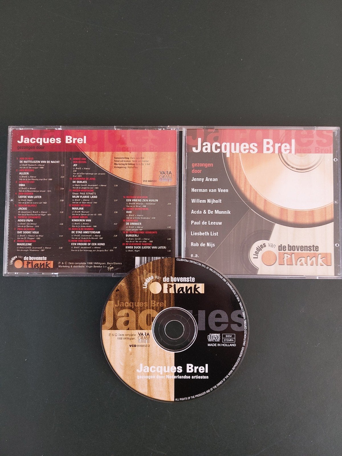 VA - Bekende artiesten zingen Jacques Brel (CD), Gebruikt, Overige genres, Ophalen of Verzenden, Inclusief doosje