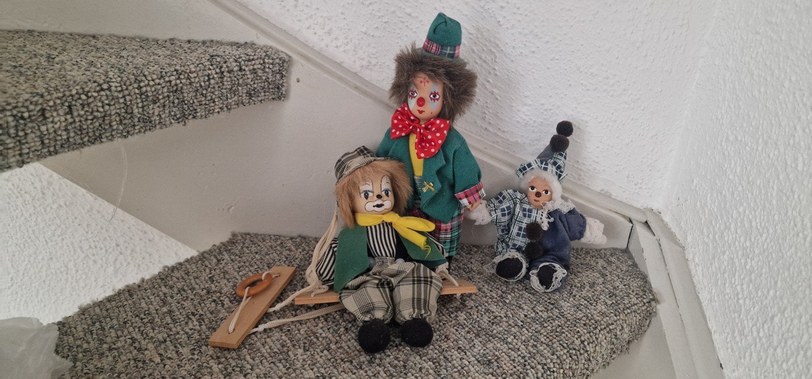 3 Vintage Porseleinen Clowns uit de Jaren '80, Ophalen of Verzenden, Gebruikt, Overige typen