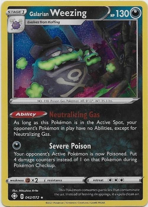 Shining Fates,  Galarian Weezing [holo] 42/72, Verzenden, Nieuw, Losse kaart