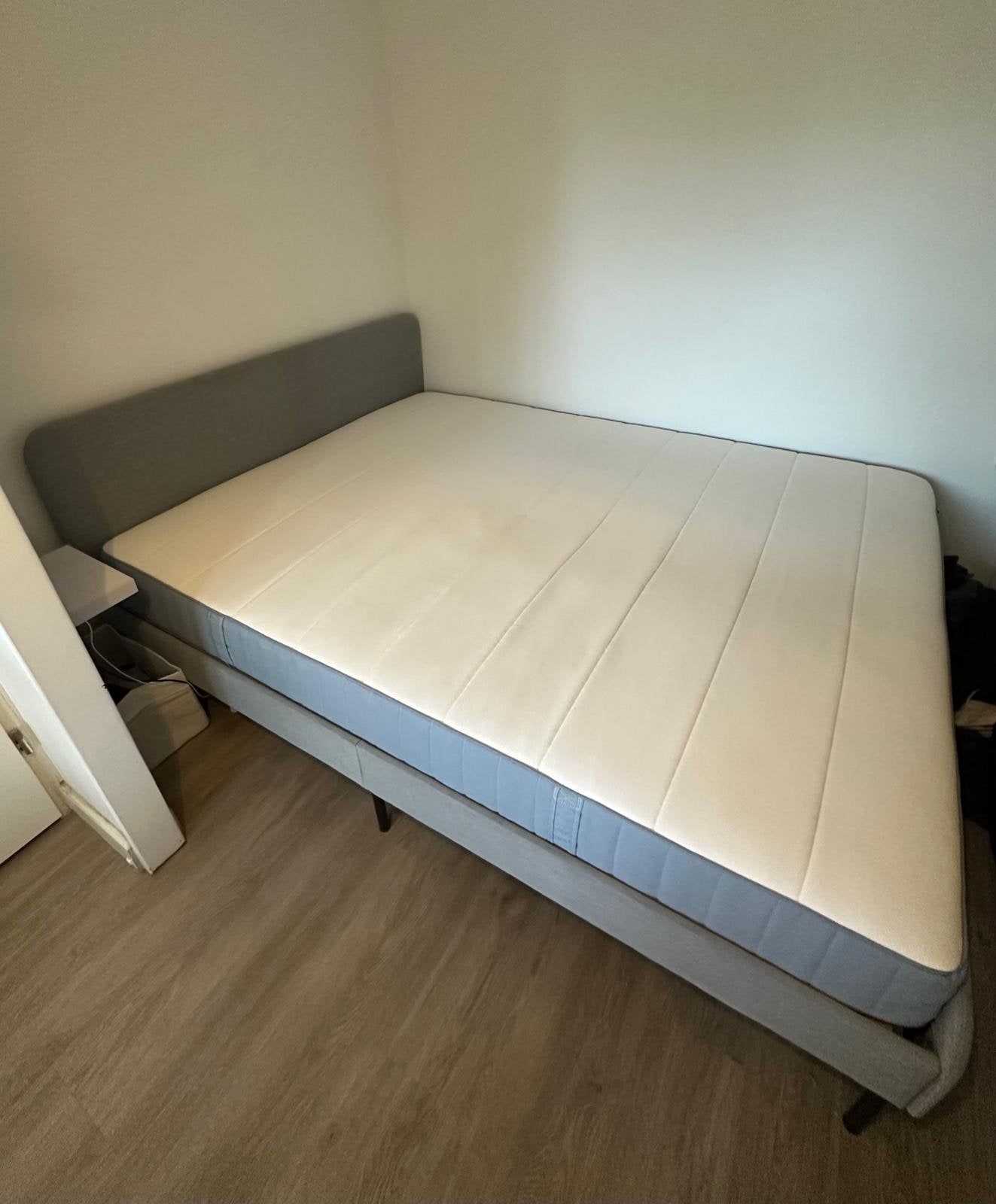 Ikea gestoffeerd bedframe, Ophalen, Zo goed als nieuw, Tweepersoons, 160 cm