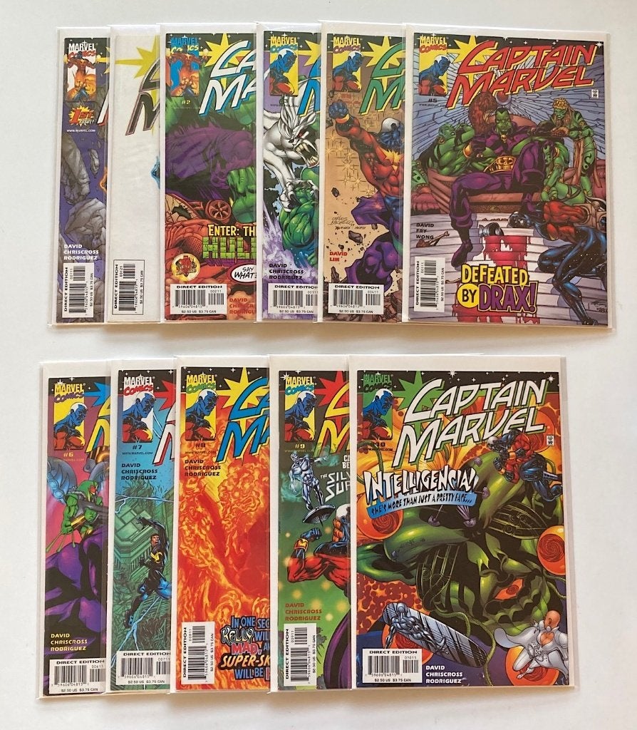 Captain Marvel #1-10 + #1 Variant (set) Marvel comics 1999, Boeken, Ophalen, Amerika, Nieuw, Meerdere comics