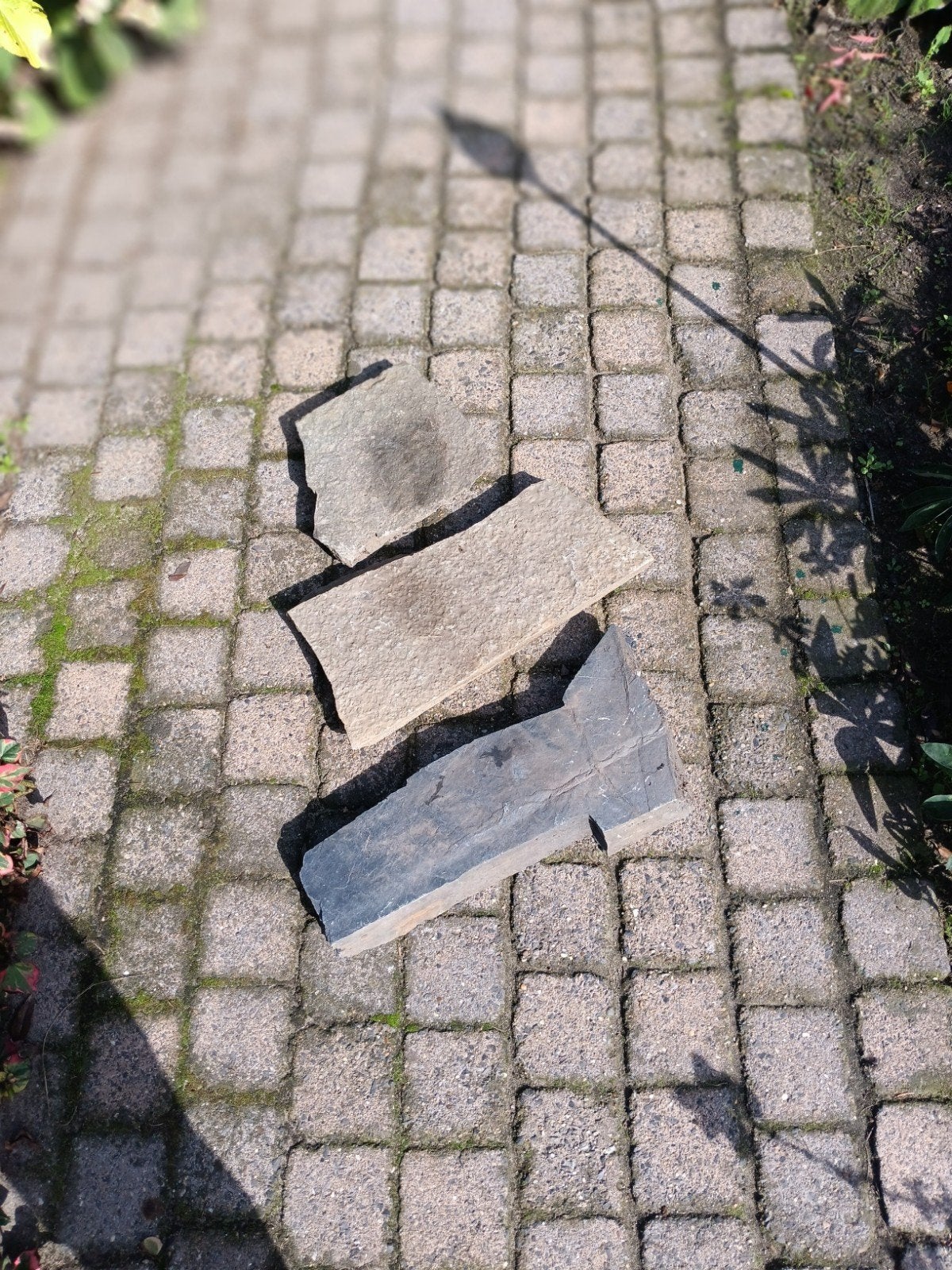 3 stukken leisteen, Ophalen, Gebruikt