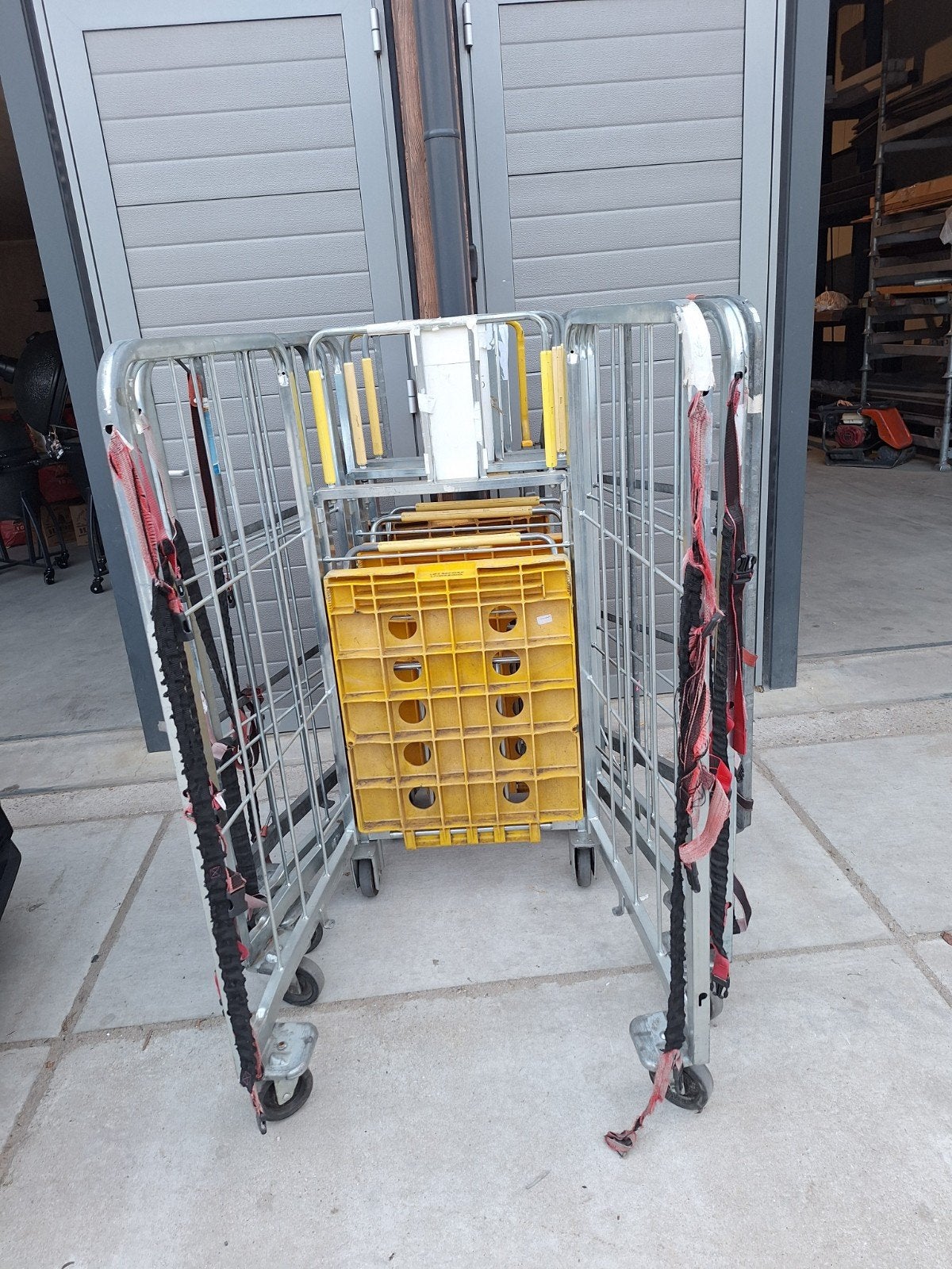 4x Rolkarren, Doe-het-zelf en Verbouw, Transportwagens, Gebruikt, Transportkar, Ophalen