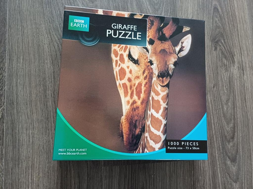 Giraffe puzzel, Hobby en Vrije tijd, Denksport en Puzzels, Ophalen of Verzenden, 500 t/m 1500 stukjes, Zo goed als nieuw, Legpuzzel