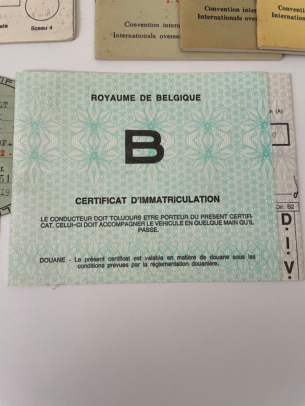 Oude Belgische voertuigdocumenten en lidkaarten, Verzamelen, Ophalen of Verzenden, Gebruikt, Auto's