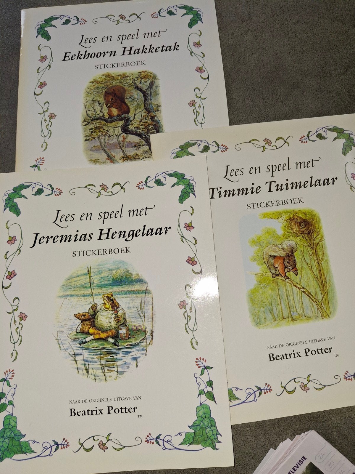 Beatrix Potter Stickerboeken: Jeremias, Eekhoorn, Timmie, Ophalen of Verzenden