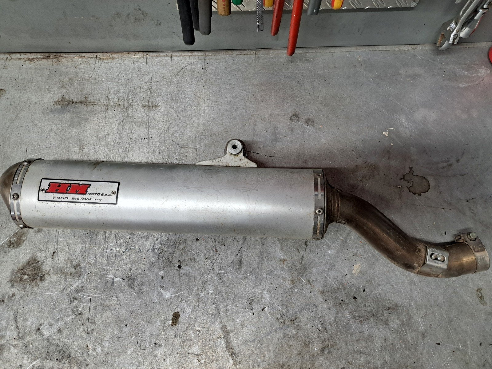 HM Moto F450 EN SM / Honda CRF450 2004-2005 uitlaatdemper, Ophalen, Gebruikt