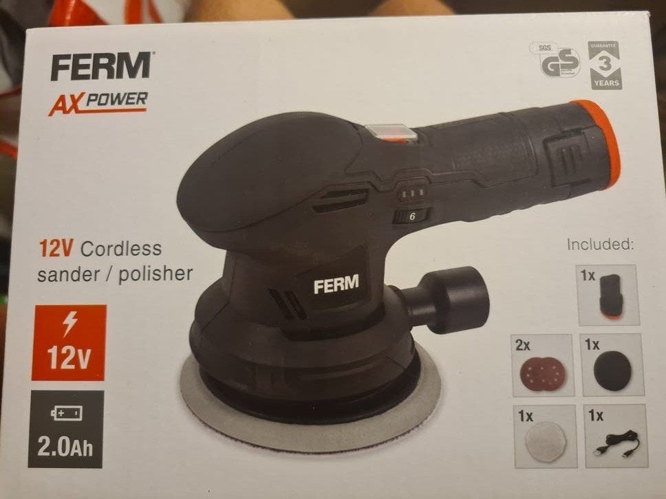 Ferm ax-power snoerloze schuur- polijstmachine, Ophalen of Verzenden, Nieuw, Minder dan 600 watt, Overige typen