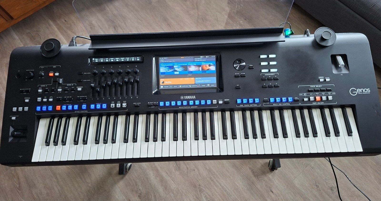 Yamaha Genos 1 Keyboard incl. speakers en garantie!, Ophalen, Yamaha, Zo goed als nieuw, Met standaard